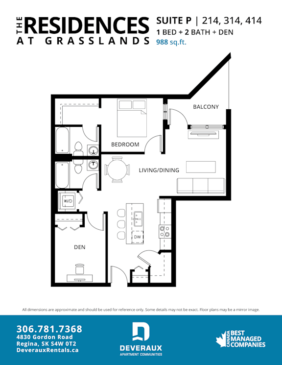the residence at grasslands floor plan 1 bedroom