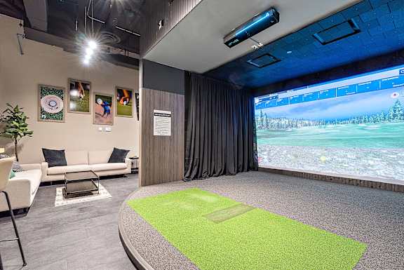 Golf Simulator at Raymond Block, Edmonton, AB