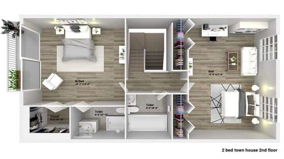 2 bedroom floor plan A at Piper Village West, Florida
