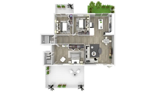 3 bedroom floor plan A at Piper Village West, Florida