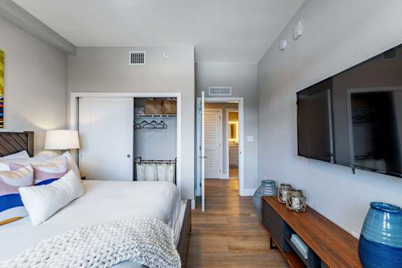Bedroom With Closet at Icon One, Daytona Beach