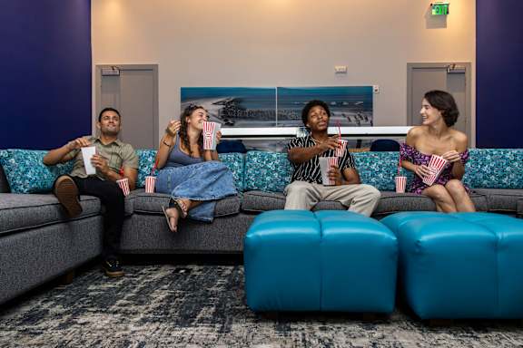 Friends Watching A Movie at Icon One, Daytona Beach, FL, 32114