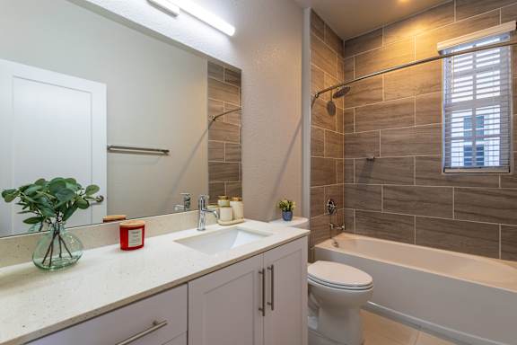 Modern bathroom at The Falls of Portofino , Naples, FL, 34119
