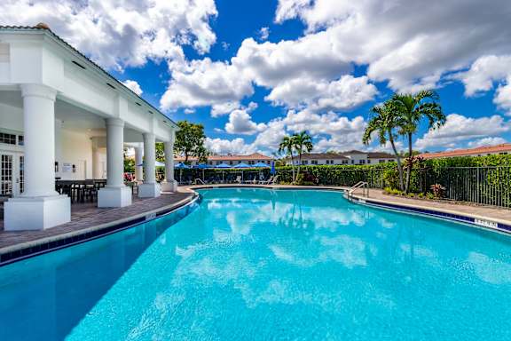Clear pool at The Falls of Portofino , Naples, FL, 34119