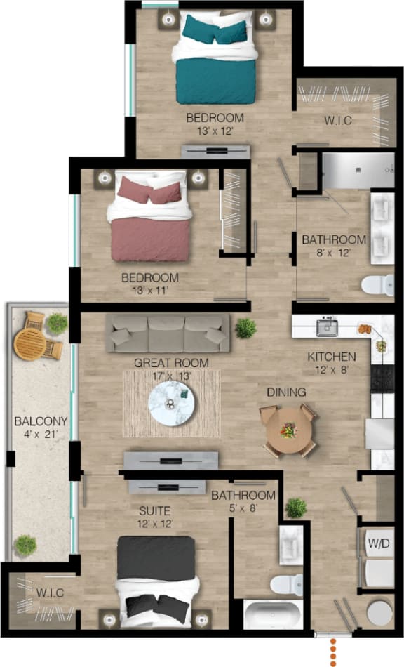 a floor plan of a house with a living room and a dining room at Portofino Vineyards, Fort Myers