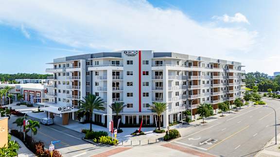 A modern apartment building Exterior at Icon One, Daytona Beach, FL, 32114