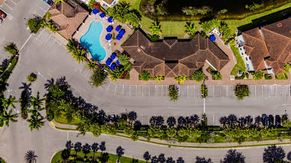 Bird's eye view of pool at Portofino Cove, Fort Myers