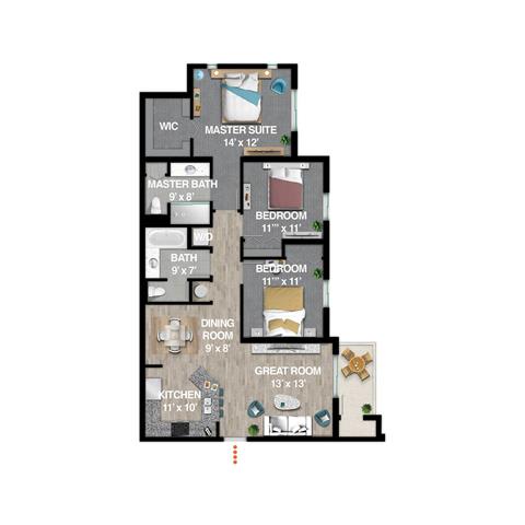 Floor Plan  Drive Floor Plan at Icon One, Daytona Beach