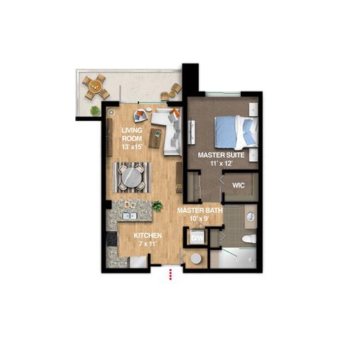Floor Plan  Streamline Floor Plan at Icon One, Daytona Beach, FL, 32114