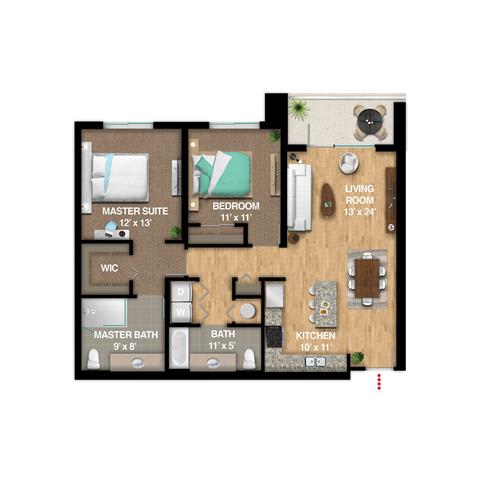 Floor Plan  Mark Floor Plan at Icon One, Florida, 32114