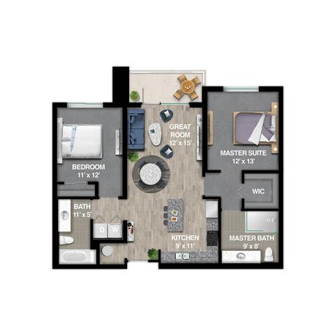 Floor Plan  Spin Floor Plan at Icon One, Florida