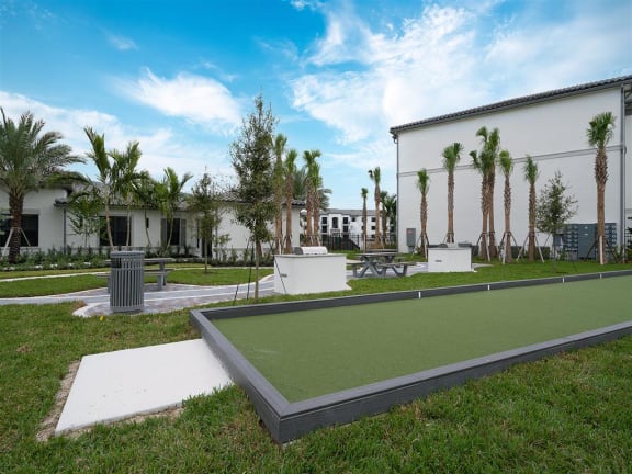 Bocce Ball court at The Grove at Portofino Vineyards