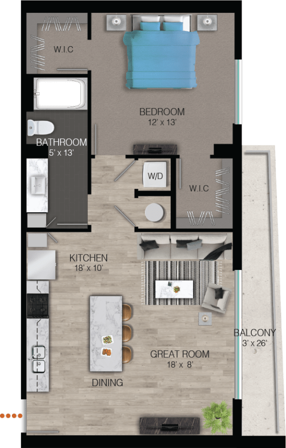 A5.1 Floor Plan at Quantum Apartments, Florida, 33304
