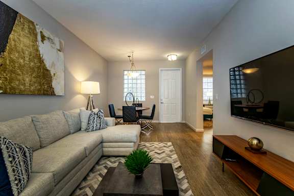 Modern Living room at Portofino Cove, Florida, 33916