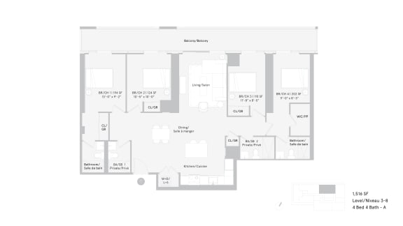 floor plan of the renovated apartment for sale
