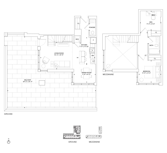 a line drawing viewed from above