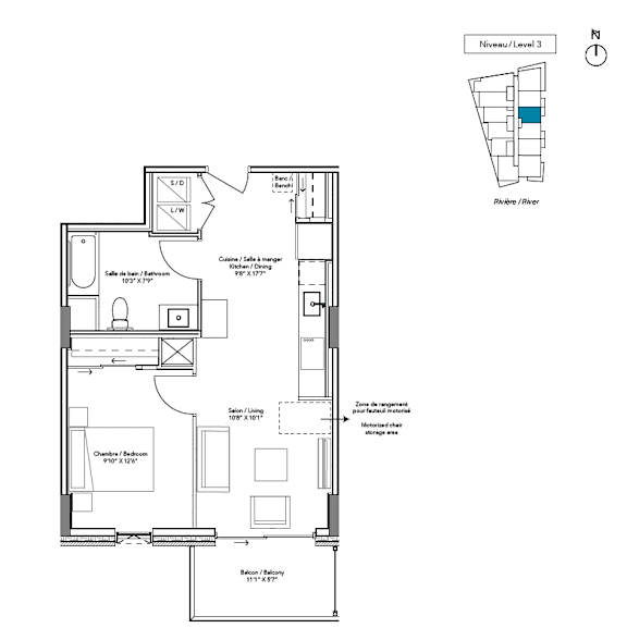 A floor plan of a house with a kitchen, living room, and bedrooms.