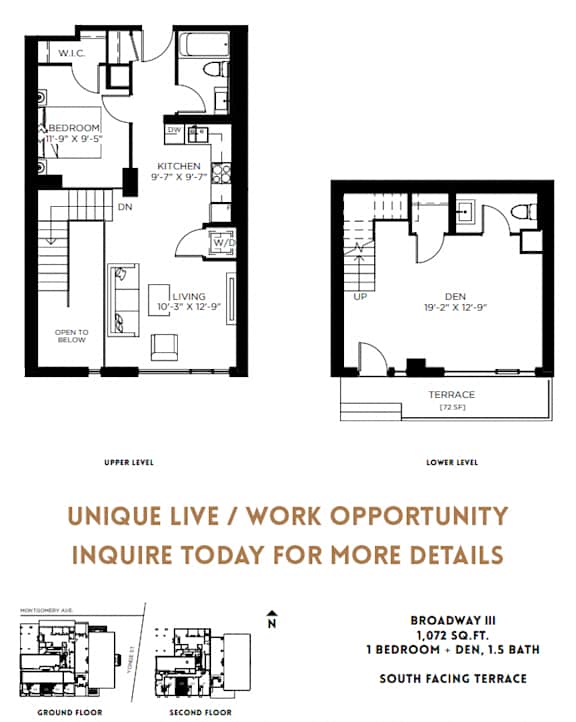 Floor Plan  Broadway IV - Live / Work Townhome