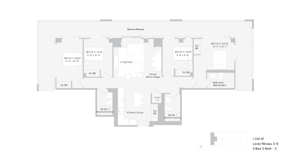 the floor plan of the house is arranged on a white background