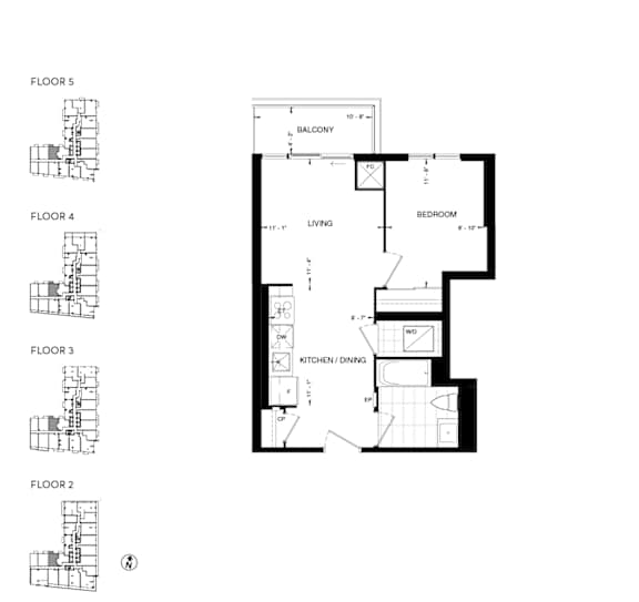 a floor plan of a home with floor plans of different rooms