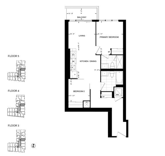 floor plan of the first and second floors of the house