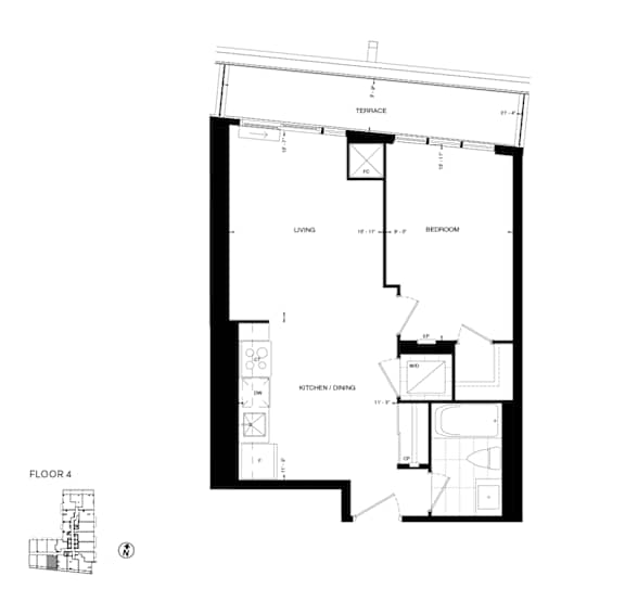floor plan of the lower level of the home