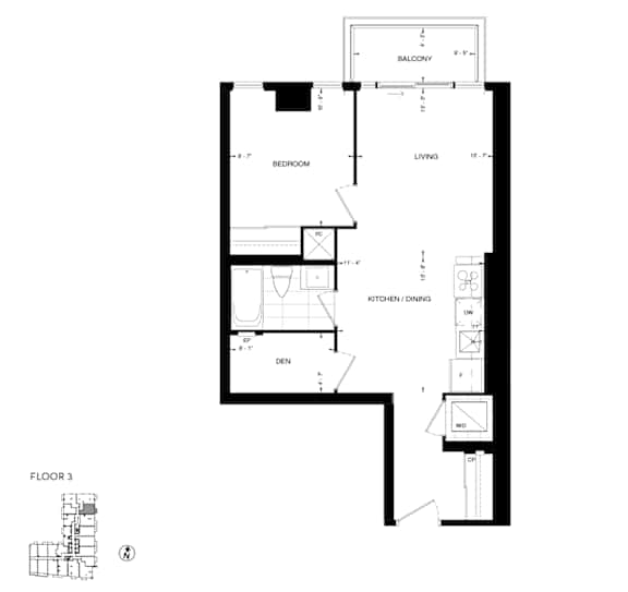 a floor plan of a house with a floor asymmetrical