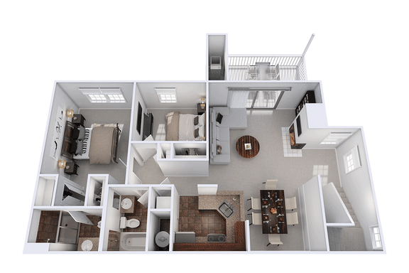 2 bed 2 bath