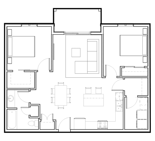 a black and white floor plan of a house