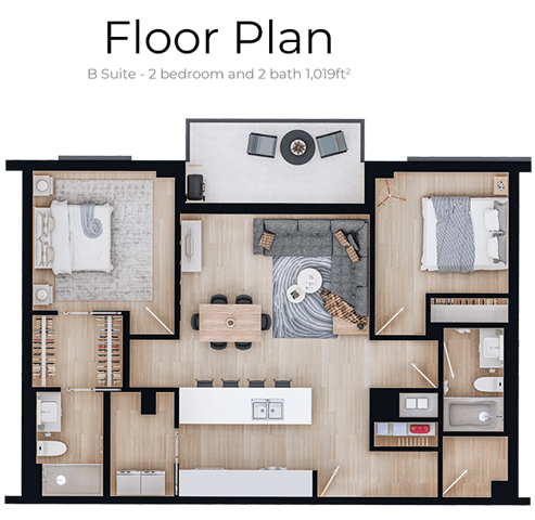 a floor plan of a house with a bedroom and a bathroom