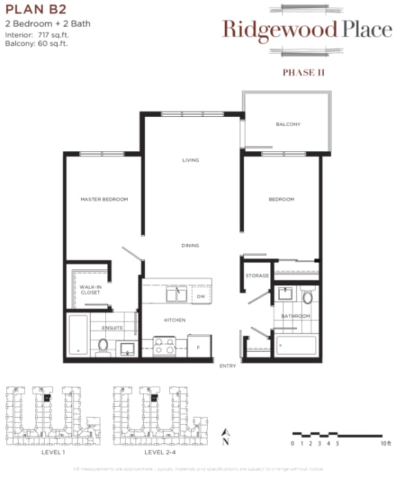 2 Bedroom 2 Bath Plan B2