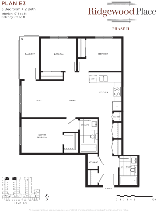 3 Bedroom 2 Bath Plan E3