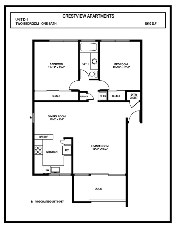 a floor plan of a two bedroom apartment with a bathroom and a living room