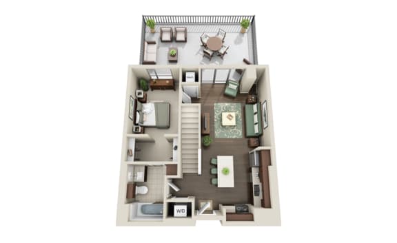 Floor Plan  1 Bedroom 1 Bath Floorplan at 71 France, Edina, MN, 55435