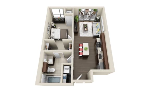 Floor Plan  71 France Edina MN 1 Bedroom 1 Bath