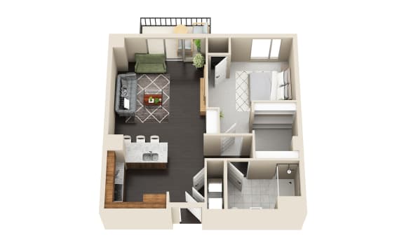 Floor Plan  A8 1 Bed Floorplan at 71 France, Minnesota