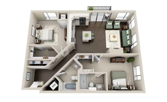 Floor Plan  B12 Floorplan at 71 France, Edina