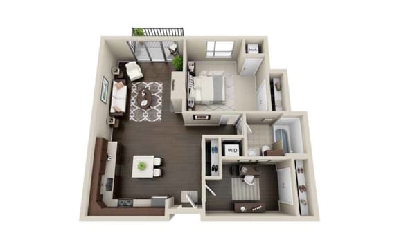 Floor Plan  71 France Edina MN 1 Bedroom 1 Bath