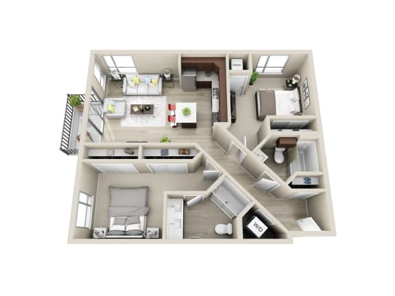 Floor Plan  2 Bedroom Floorplan at 71 France, Edina, MN