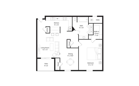 the floor plan of the apartment