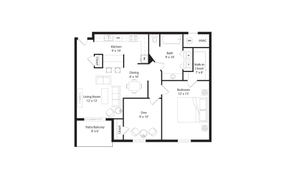 the illustration of the hypotheticalmask floor plan of the house