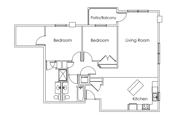 Cypress Court Apartments St Cloud MN 2 Bedroom 2 Bath Apartment