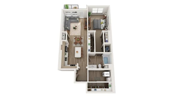 1 Bedroom, 1 Bath 828 Sq Ft - Railway Flats, Loveland, CO