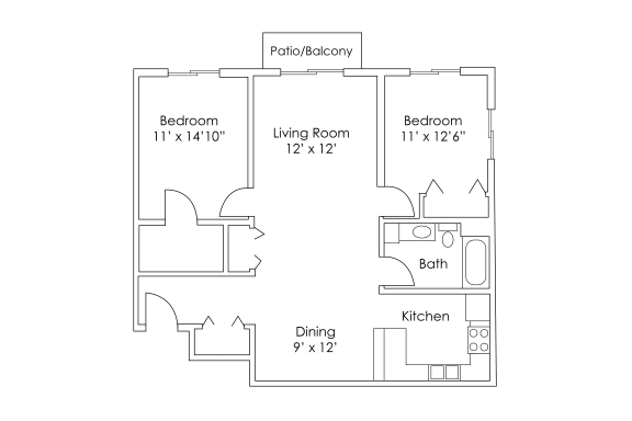Evergreen Apartments Isanti MN 2 Bedroom 1 Bath Apartment