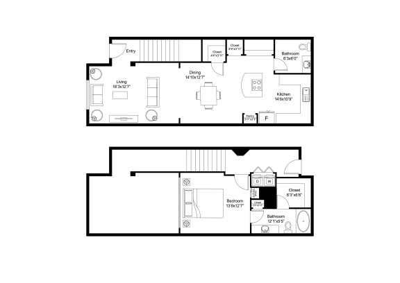bedroom floor plan an in 2d