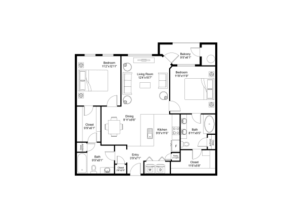 Floor Plan  floor plan of 55 north luxury apartments to rent in the north end of boston