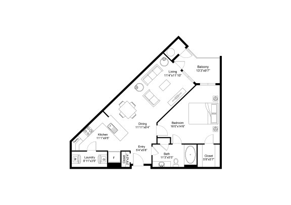 Floor Plan  bedroom floor plan | the mille brookhaven apartment homes