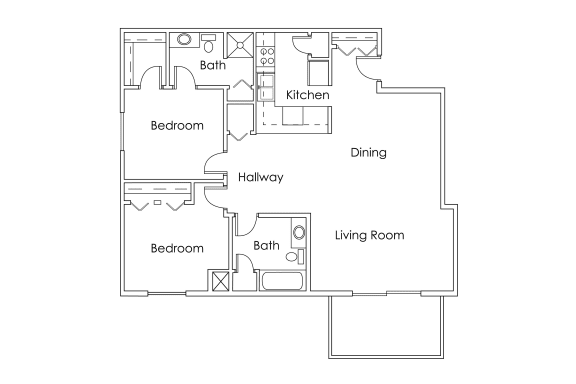 Monticello Village MN 2 Bedroom 2 Bath Apartment