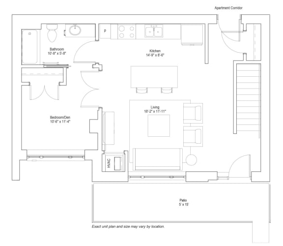 a floor plan of a house with a bedroom and a living room