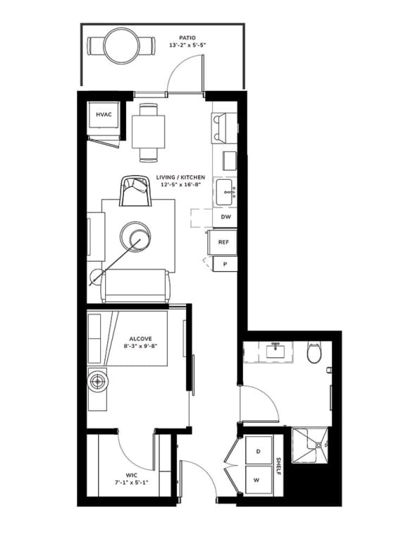 bedroom floor plan | the apartments by the sloane club
